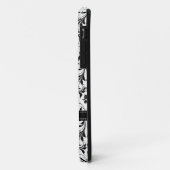 Gepersonaliseerde zwarte en witte Damask Case-Mate iPhone Case (Achterkant/links)