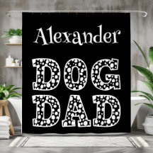 Gepersonaliseerde zwarte en witte hond vader
