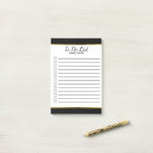 Gepersonaliseerde zwarte en witte lijst om Lijst t Post-it® Notes (Op bureau)