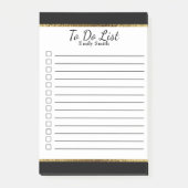 Gepersonaliseerde zwarte en witte lijst om Lijst t Post-it® Notes (Voorkant)