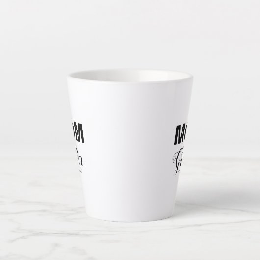 Gepersonaliseerde zwarte en witte moeder van de br latte mok (Voorkant)