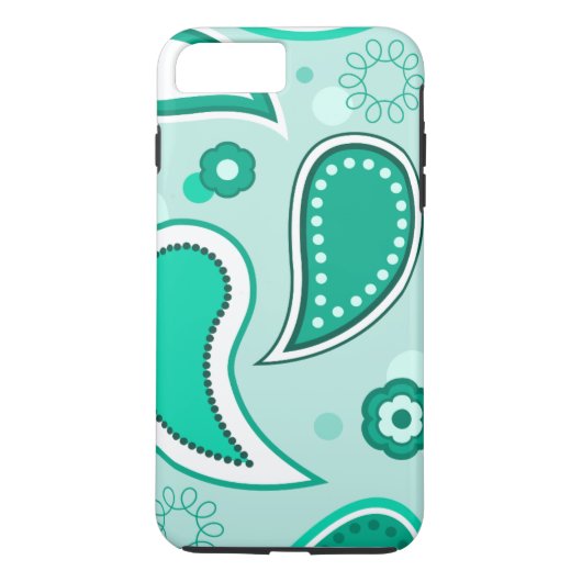 Gepersonaliseerde zwarte en witte paisley Case-Mate iPhone case (Achterkant)