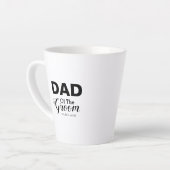 Gepersonaliseerde zwarte en witte vader van de bru latte mok (Linkerhoek)