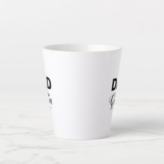 Gepersonaliseerde zwarte en witte vader van de bru latte mok (Voorkant)