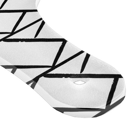 Gepersonaliseerde zwarte en witte visgraatslag snijplank (Hoek)