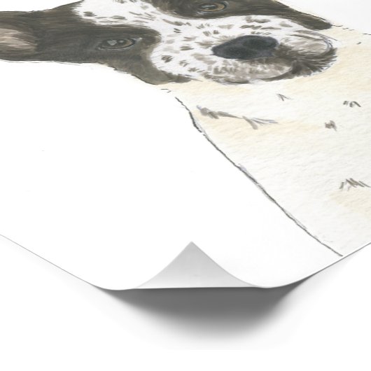 Gepersonaliseerde zwarte en witte voeler katledog foto afdruk (Hoek)