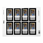 Gepersonaliseerde zwarte foto bruiloft of gunst la etiket (Full Sheet)