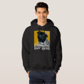 Gepersonaliseerde zwarte Foto en Tekst Hoodie (Voorkant volledig)