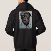 Gepersonaliseerde zwarte Foto en Tekst Hoodie (Achterkant)