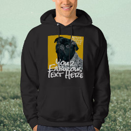 Gepersonaliseerde zwarte Foto en Tekst Hoodie