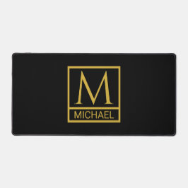 Gepersonaliseerde Zwarte Geschenktas met Initiaal  Bureaumat