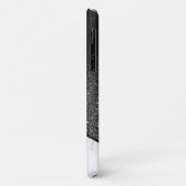 Gepersonaliseerde zwarte glitter - wit marmer Case-Mate iPhone case (Achterkant/links)