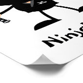 Gepersonaliseerde zwarte gordel Ninja Warrior Two  Poster (Hoek)