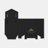 Gepersonaliseerde zwarte & goudbridesmaïde cadeaut bedankdoosjes (Uitgevouwen)