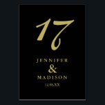 Gepersonaliseerde zwarte gouden Kaart van de Lijst<br><div class="desc">bruiloft</div>