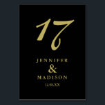 Gepersonaliseerde zwarte gouden Kaart van de Lijst<br><div class="desc">bruiloft</div>