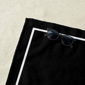 Gepersonaliseerde zwarte gouden liefde Harde heer Strandlaken (In situ)