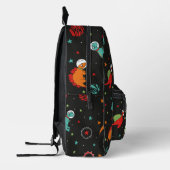 Gepersonaliseerde zwarte grappige dinosaurus Dino Bedrukte Rugzak (Links)