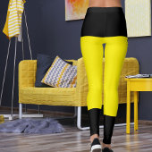 Gepersonaliseerde Zwarte Heldere Gele Strepen Cat  Leggings