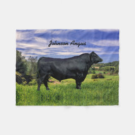 Gepersonaliseerde zwarte hoekstrijllanket fleece deken