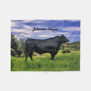 Gepersonaliseerde zwarte hoekstrijllanket fleece deken