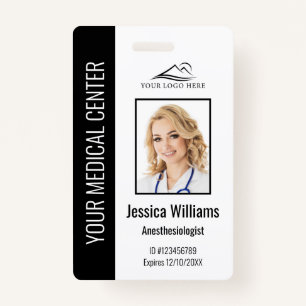 Gepersonaliseerde zwarte ID van medewerker in de g Badge