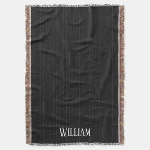 Gepersonaliseerde zwarte instripes deken