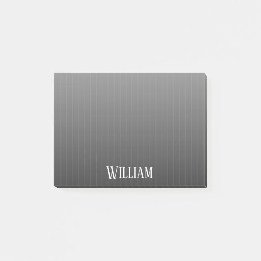 Gepersonaliseerde zwarte instripes post-it® notes (Voorkant)