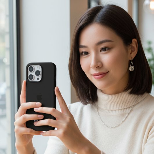 Gepersonaliseerde zwarte iPhone Case met Custom Hoesje