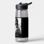 Gepersonaliseerde zwarte kalligrafie Voeg je eigen Waterfles (Links)