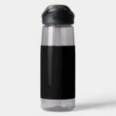 Gepersonaliseerde zwarte kalligrafie Voeg je eigen Waterfles (Achterkant)