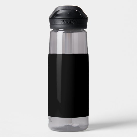 Gepersonaliseerde zwarte kalligrafie Voeg je eigen Waterfles (Achterkant)