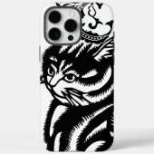 Gepersonaliseerde zwarte kat Case-Mate iPhone case (Achterkant)