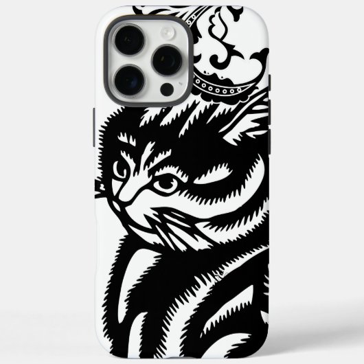 Gepersonaliseerde zwarte kat Case-Mate iPhone case (Achterkant)