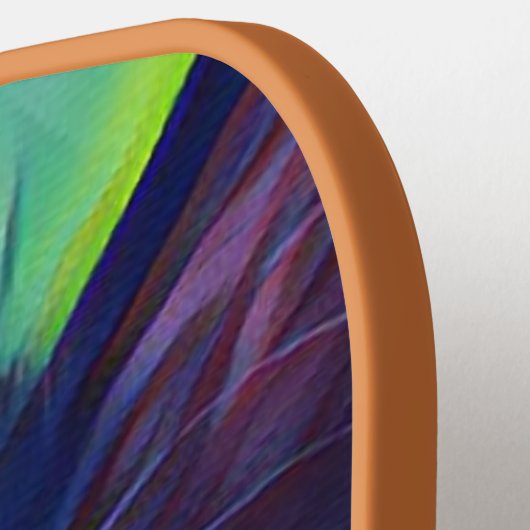 Gepersonaliseerde zwarte kat, moderne kleuren pickleball paddle (Links Detail)