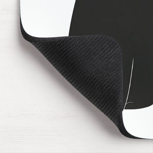 Gepersonaliseerde zwarte kat Muismat met uw PetNam (Hoek)