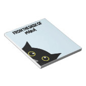 GEPERSONALISEERDE ZWARTE KAT PEKING NOTE PAD BRIEF NOTITIEBLOK (Schuin)