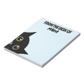 GEPERSONALISEERDE ZWARTE KAT PEKING NOTE PAD BRIEF NOTITIEBLOK (Linkerzijde)