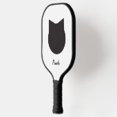 Gepersonaliseerde zwarte kat Pickleball Pickleball Paddle (Links)