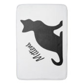 Gepersonaliseerde zwarte kattenvrije badbadkamerba badmat (Voorkant Verticaal)