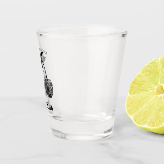 Gepersonaliseerde Zwarte Kersen Bachelorette Shot  Shot Glas (Rechts)