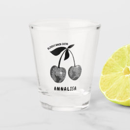 Gepersonaliseerde Zwarte Kersen Bachelorette Shot  Shot Glas
