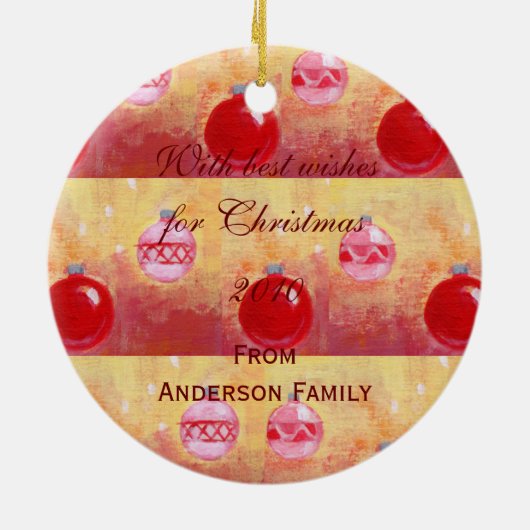 Gepersonaliseerde zwarte lab — kerstmis keramisch ornament (Achterkant)