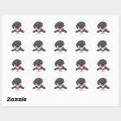 Gepersonaliseerde zwarte lab puppy ijs ronde sticker (Vel)