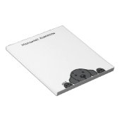 Gepersonaliseerde zwarte labrador die je Notitiebl Notitieblok (Schuin)