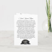 Gepersonaliseerde Zwarte Labrador Kerst Kaart (Achterkant)