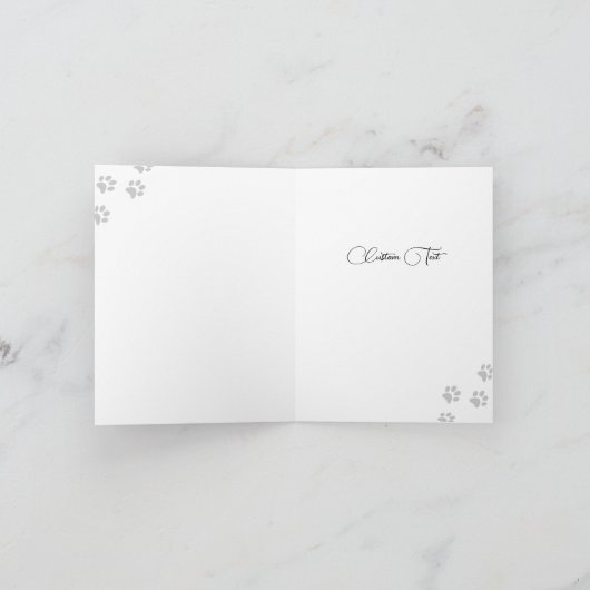 Gepersonaliseerde Zwarte Labrador Kerst Kaart (Binnen)