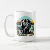 Gepersonaliseerde zwarte labrador retriever  tekst koffiemok (Links)