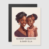 Gepersonaliseerde zwarte mam en dochter (10) (Voorkant / Achterkant)