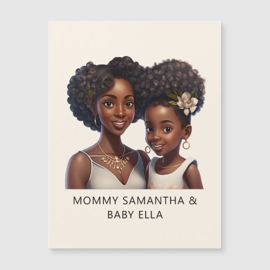 Gepersonaliseerde zwarte mam en dochter (11) (Voorkant)